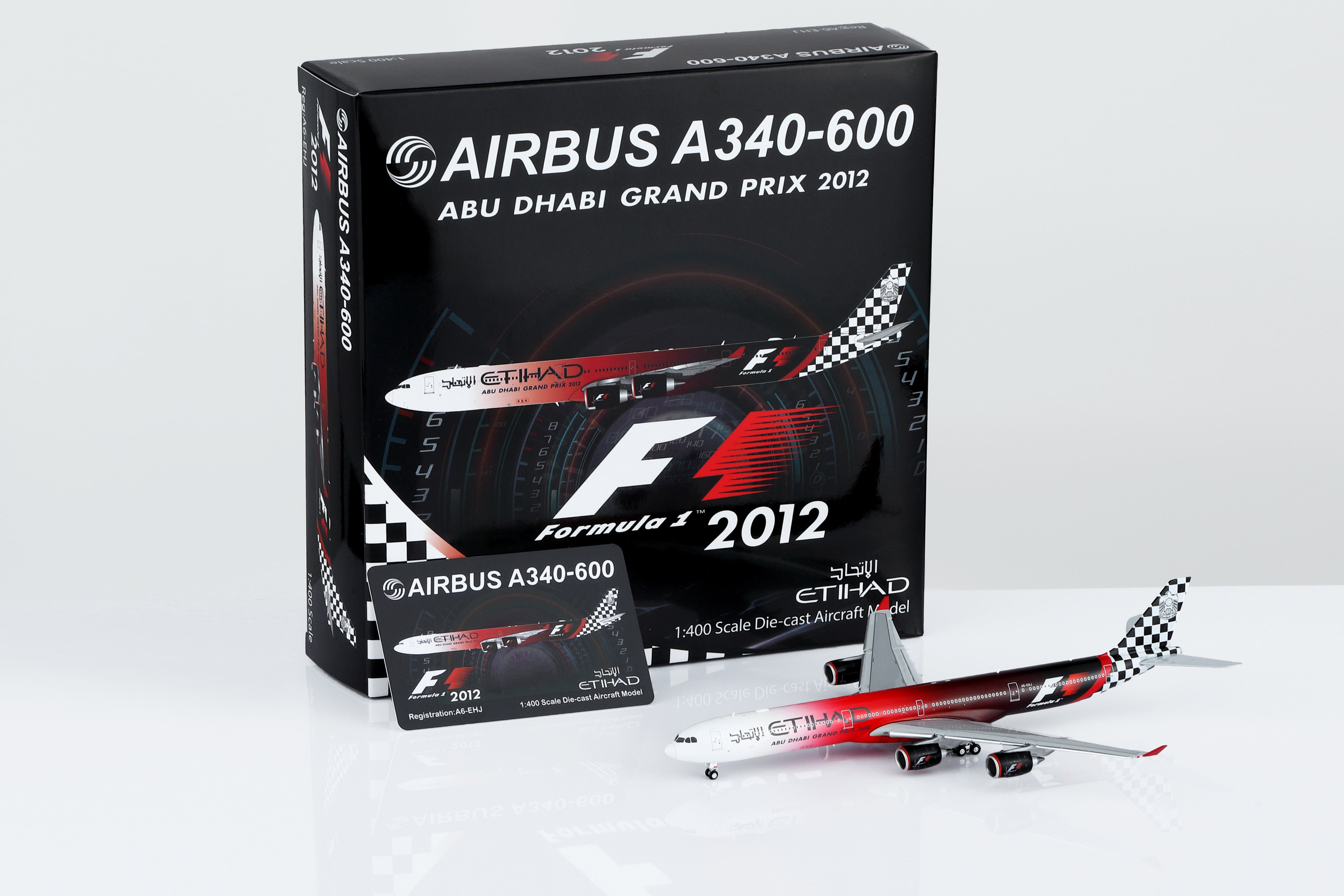 1/400 Etihad Airways A340-642 A6-EHJ "Abu Dhabi GP 2012" HY346097F Flaps Down - cover